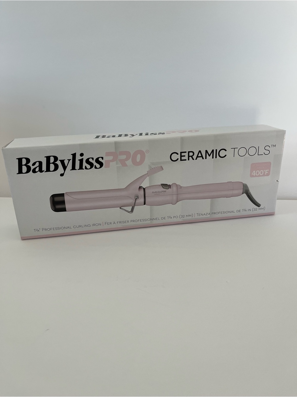 BaByliss PRO Ceramic Curling Iron - Pale Pink
